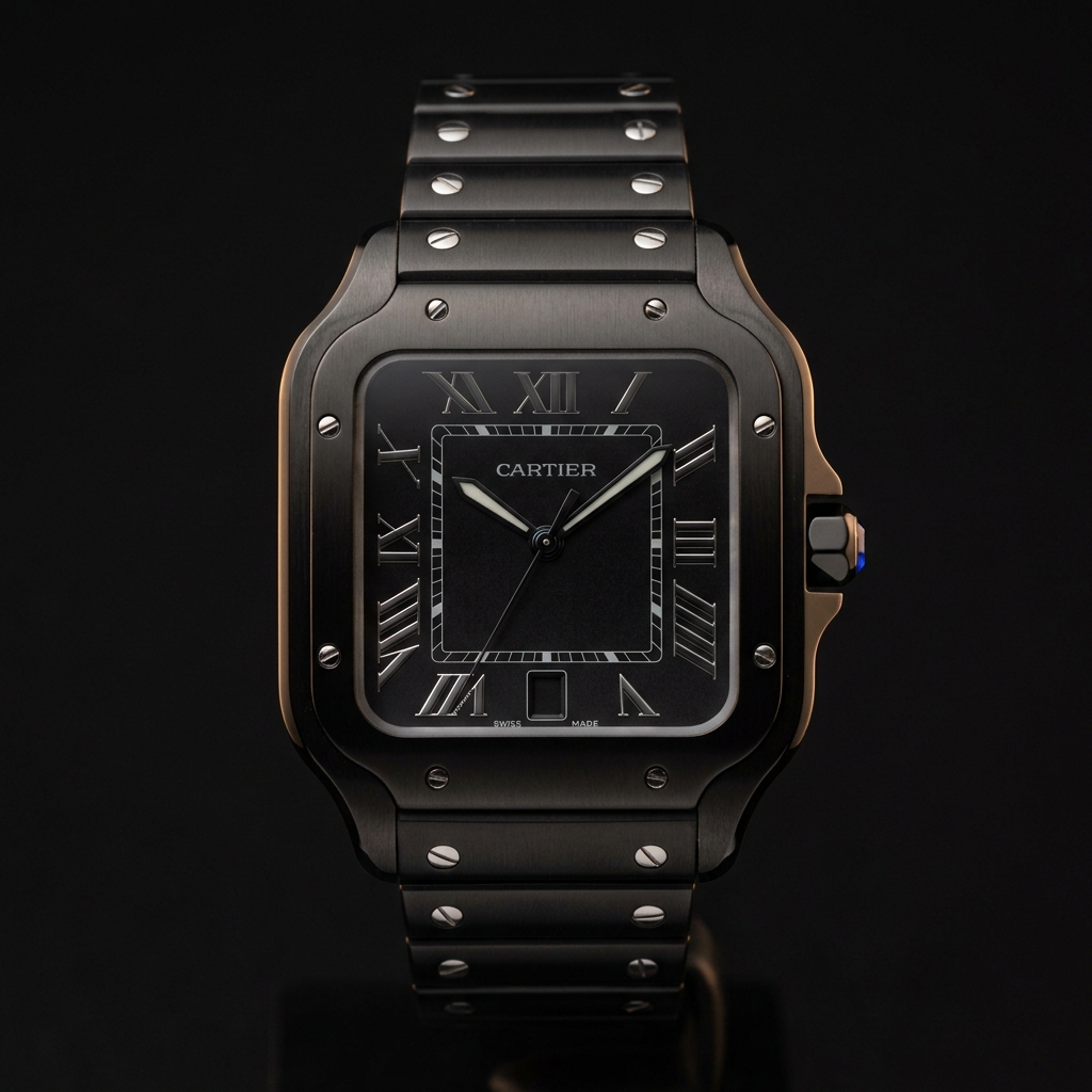 Cartier Santos de Cartier ADLC — All Black Large