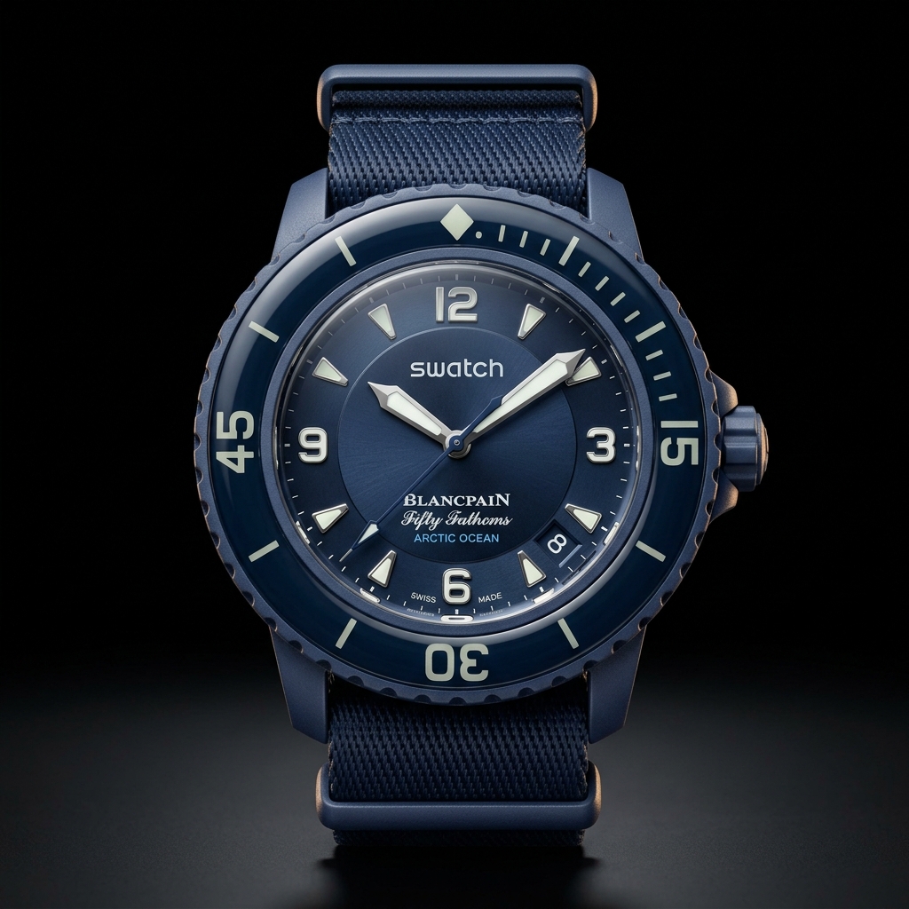 Swatch x Blancpain Bioceramic Scuba Fifty Fathoms — Arctic Ocean