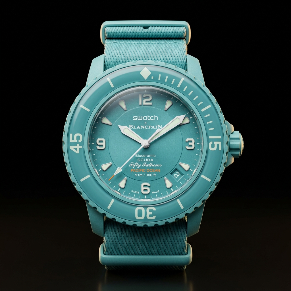 Swatch x Blancpain Bioceramic Scuba Fifty Fathoms — Pacific Ocean